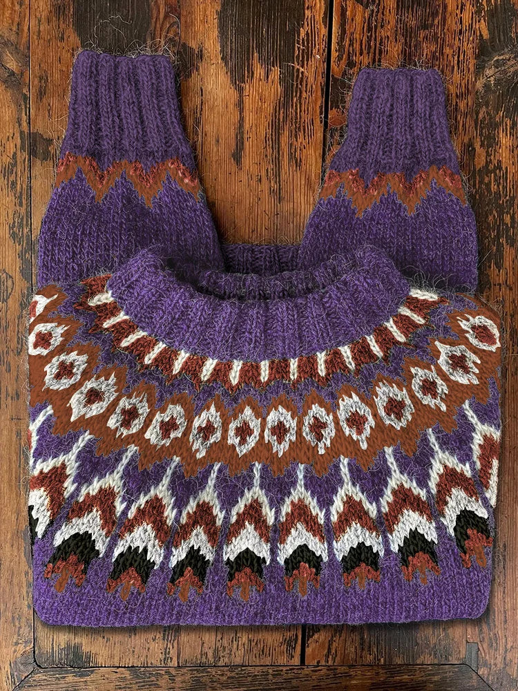 Stilla | Retro Strikpullover til kvinder