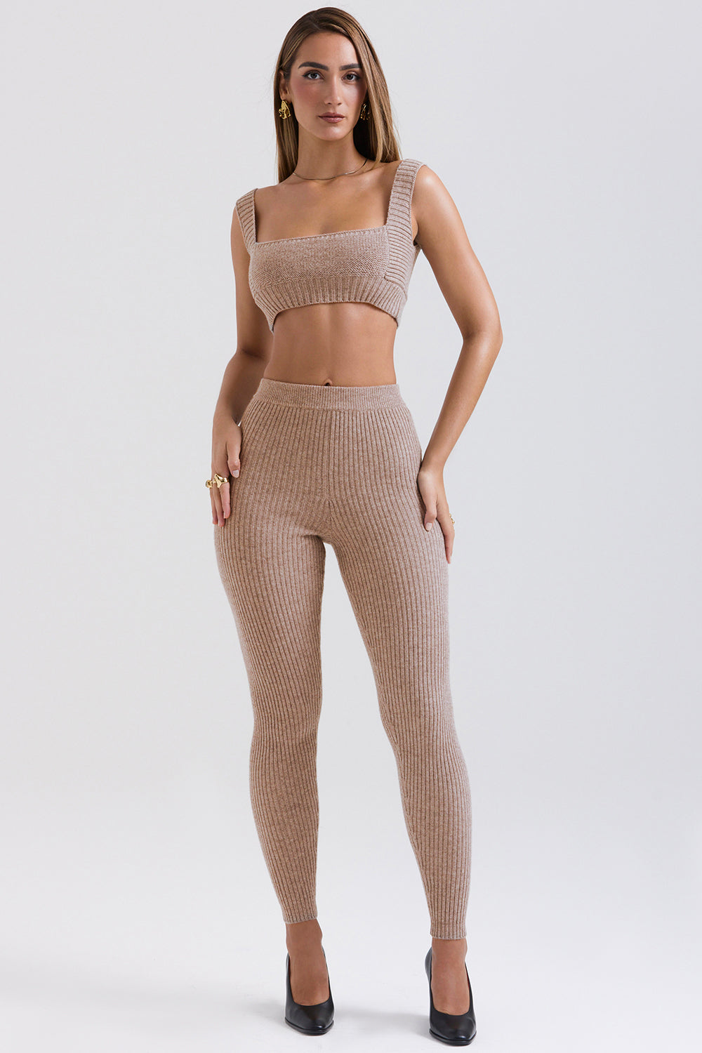 Stilla | Byg Grov Strikketrøje Af Naturlig Uld Med Bralette Og Leggings