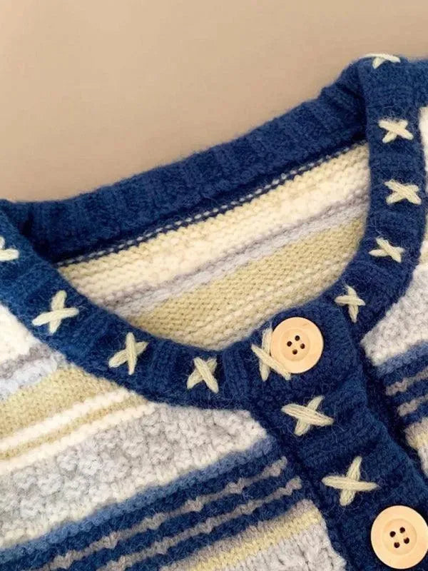 Stilla | Knap Strikjakke Pullover