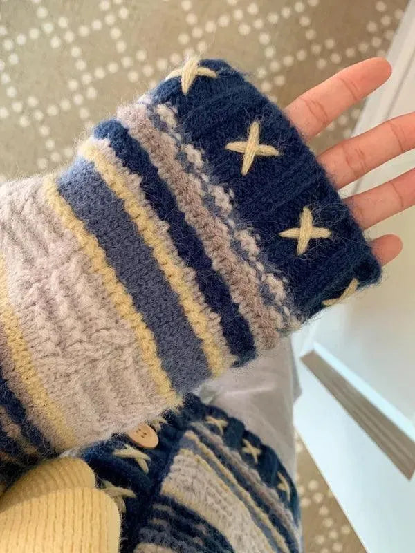 Stilla | Knap Strikjakke Pullover
