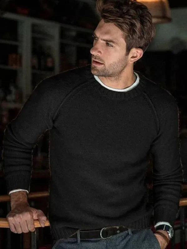 Stilla | Slim Fit Herrer Pullover Sweatshirt