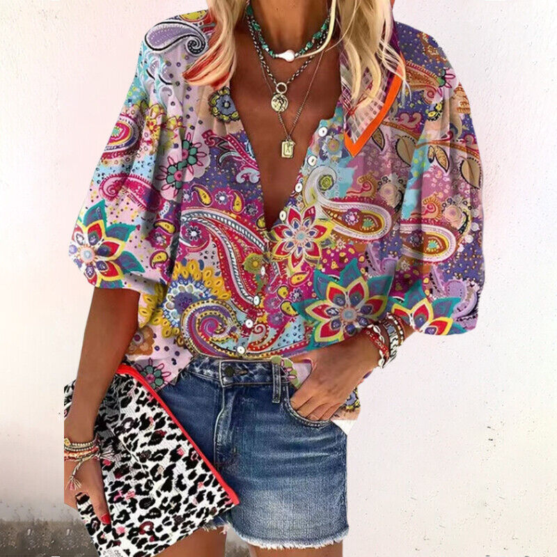 Stilla | Vintage Print Skjorte