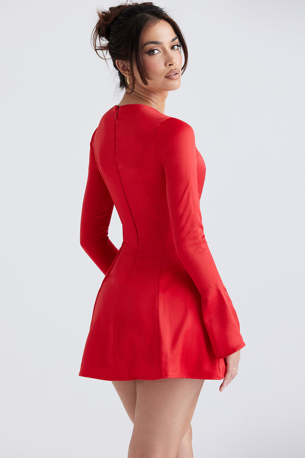 Stilla | Rød Minikjole Satin