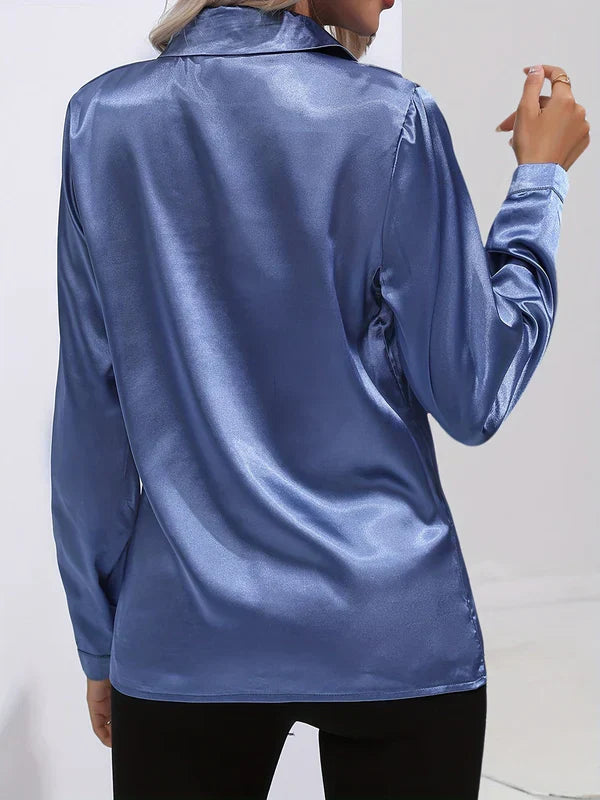Stilla | Elegant og smart satin-skjorte til kvinder, efterår