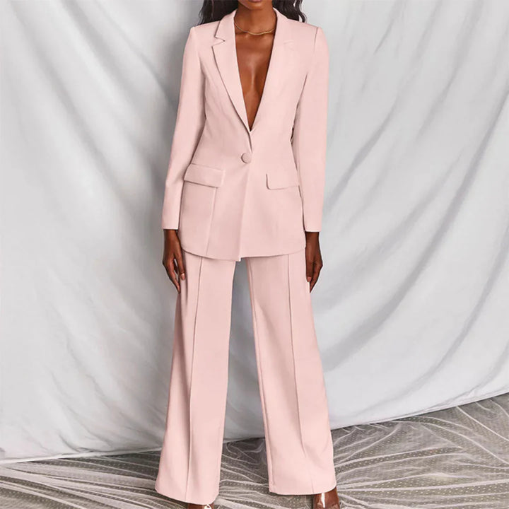 Stilla | Elegant Blazer Sæt Med Bukser Til Damer