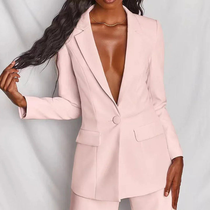 Stilla | Elegant Blazer Sæt Med Bukser Til Damer