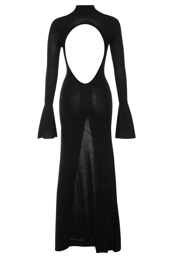 Stilla | Metallic Maxikjole Stål
