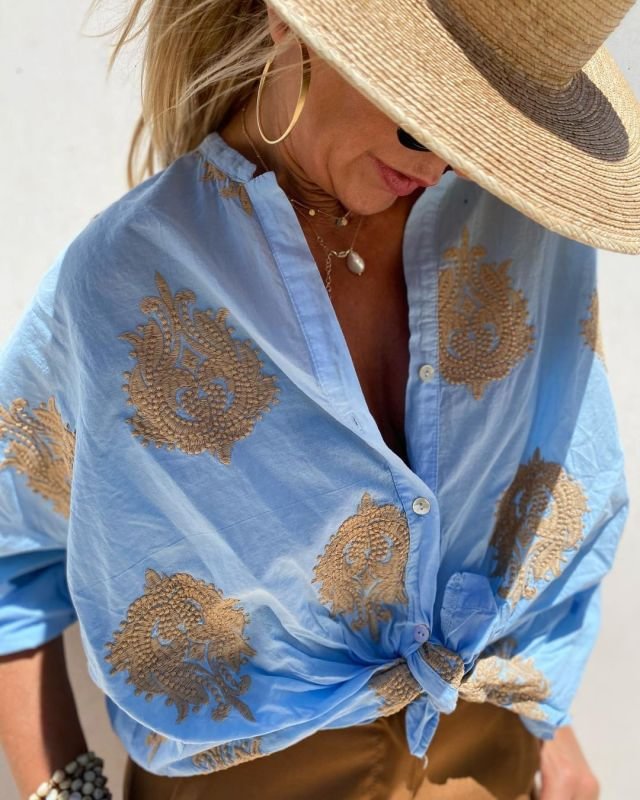 Stilla | Broderet Boho Bluse