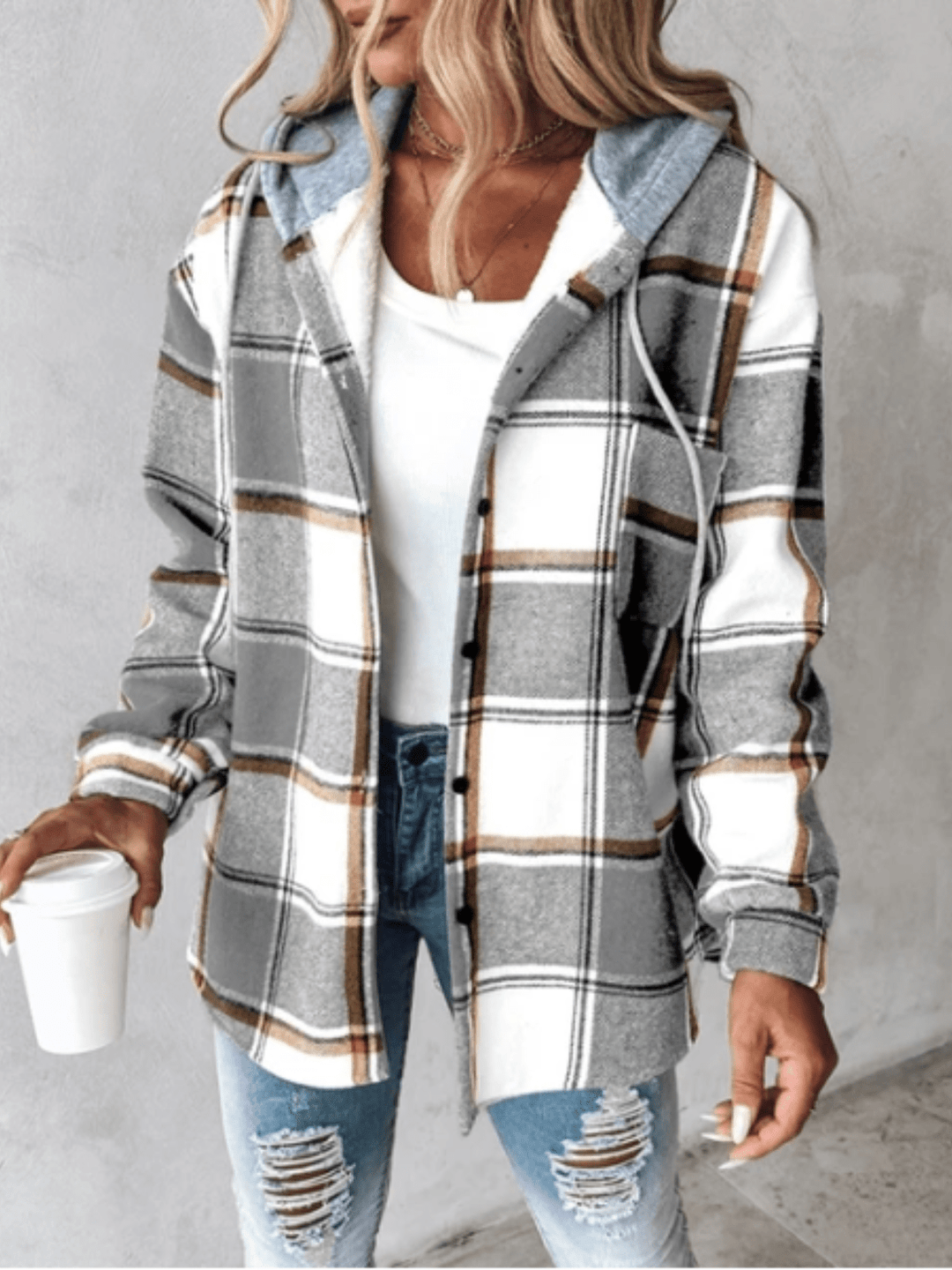 Stilla | Løs flannel-hoodie Alisa