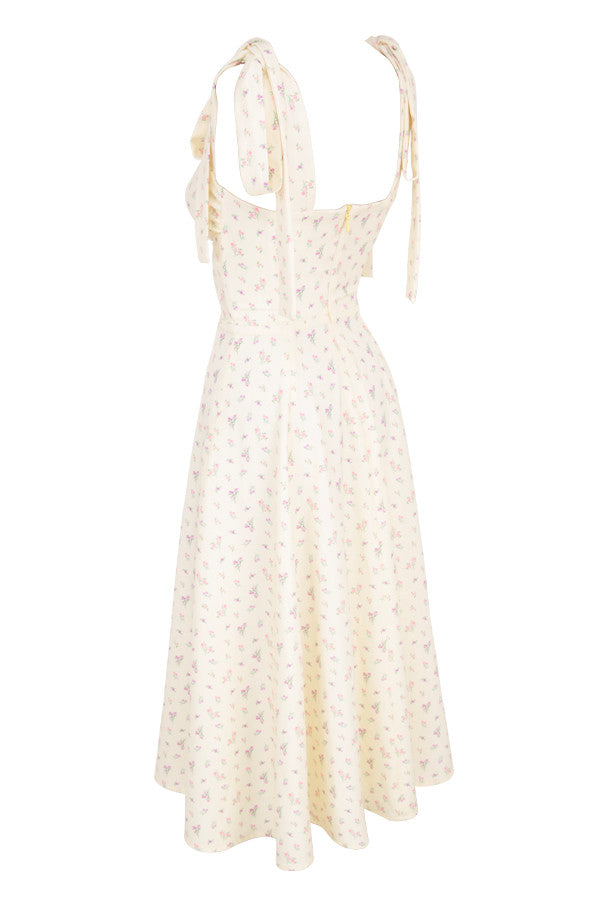 Stilla | Blomstret Midi Solkjole