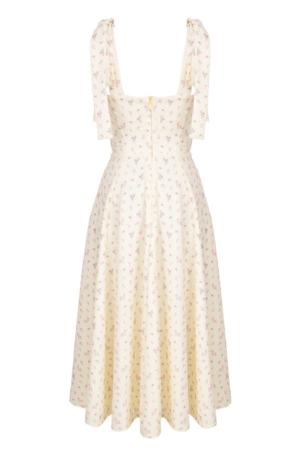Stilla | Blomstret Midi Solkjole