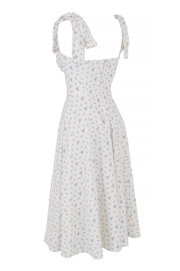 Stilla | Blomstret Midi Solkjole