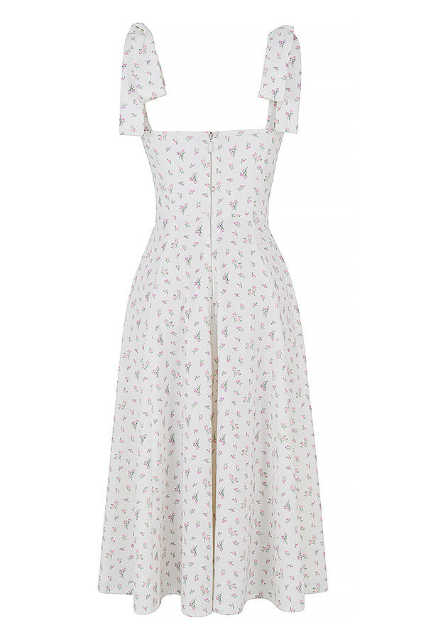Stilla | Blomstret Midi Solkjole