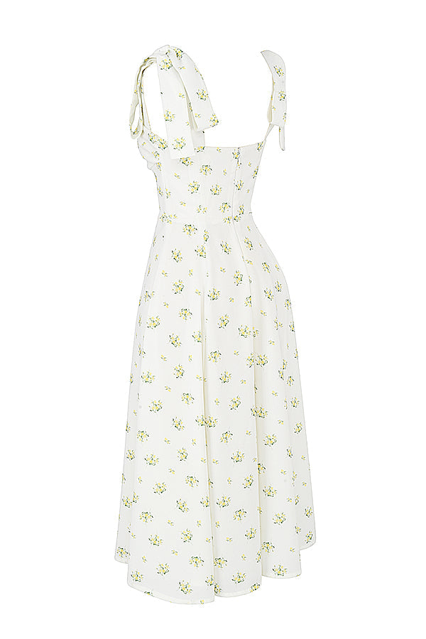 Stilla | Blomstret Midi Solkjole