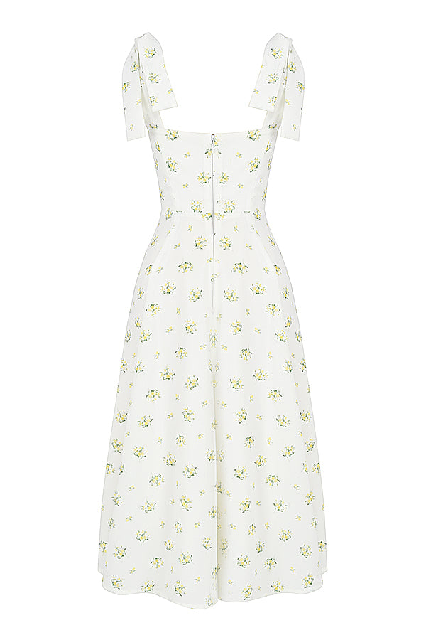Stilla | Blomstret Midi Solkjole