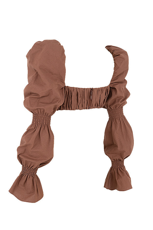 Stilla | Chokolade Smocket Top
