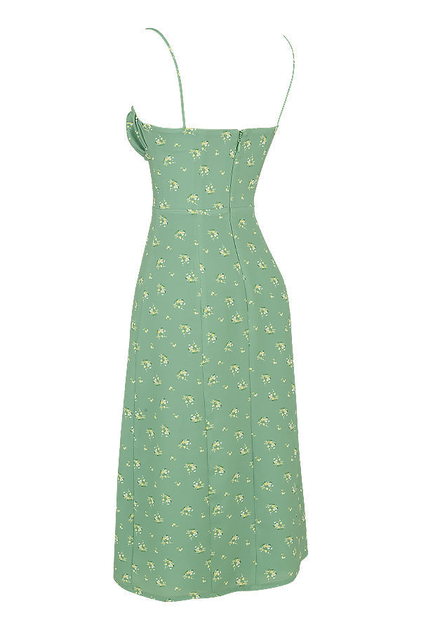 Stilla | Blomstret Bustier Midikjole
