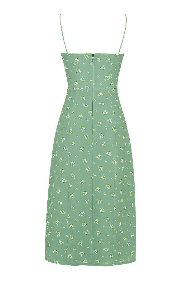 Stilla | Blomstret Bustier Midikjole