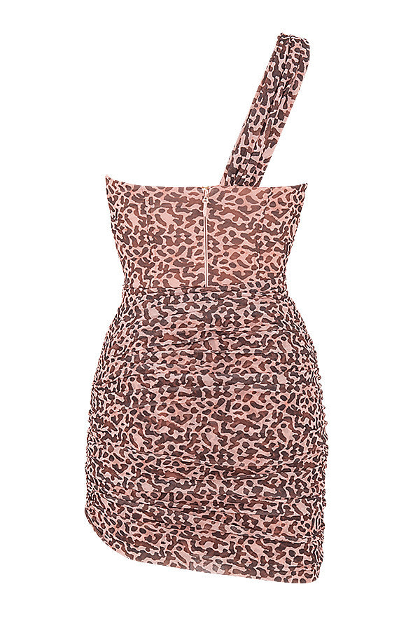 Stilla | Udskåret Minikjole Med Leopardprint
