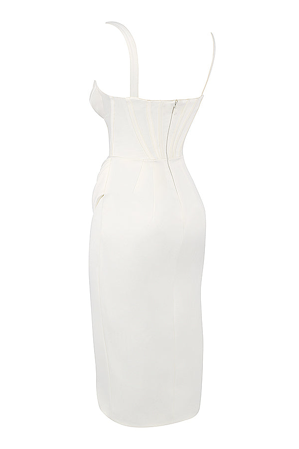 Stilla | Satin Plisseret Midikjole