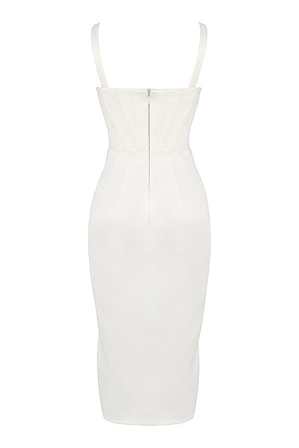 Stilla | Satin Plisseret Midikjole