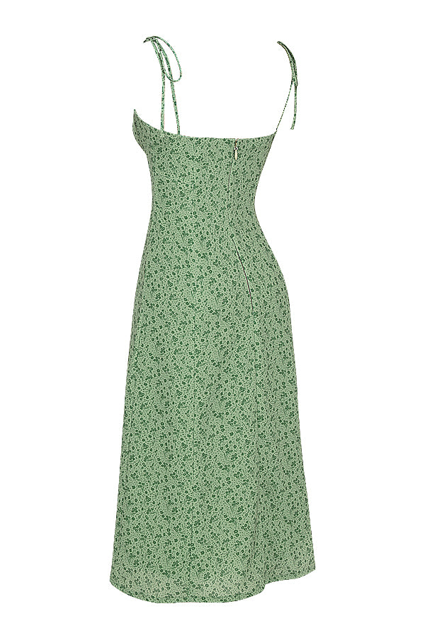 Stilla | Tonal Blomstret Midikjole