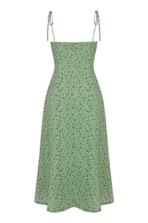 Stilla | Tonal Blomstret Midikjole