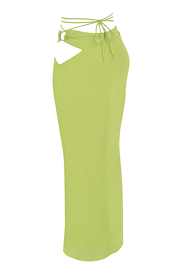 Stilla | Cropped Top Med Udskåret Maxi Nederdel