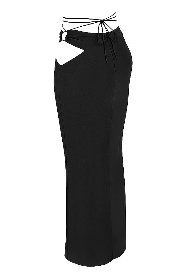 Stilla | Cropped Top Med Udskåret Maxi Nederdel