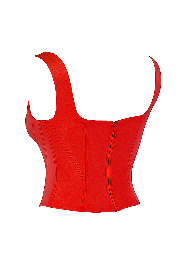 Stilla | Scarlet Satin Langline Korset