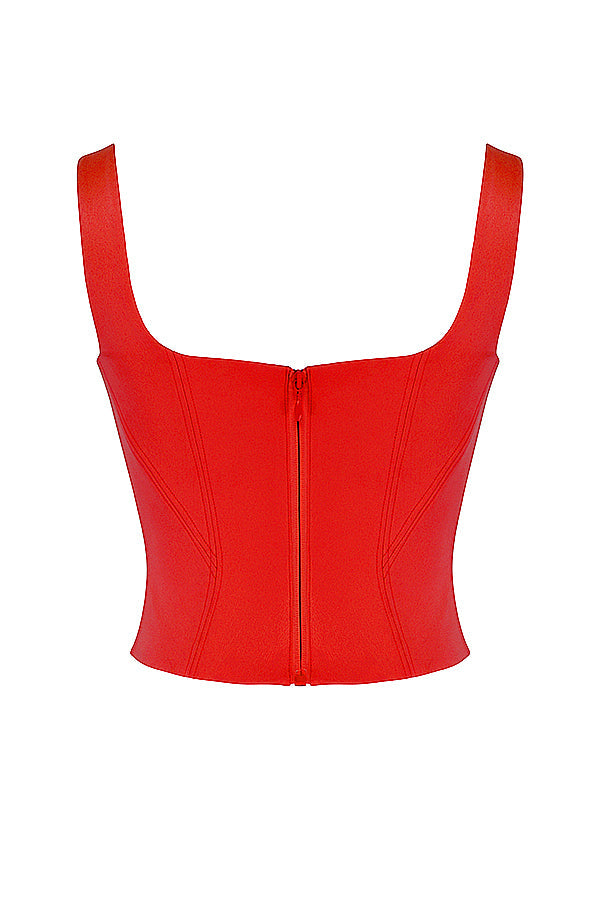 Stilla | Scarlet Satin Langline Korset