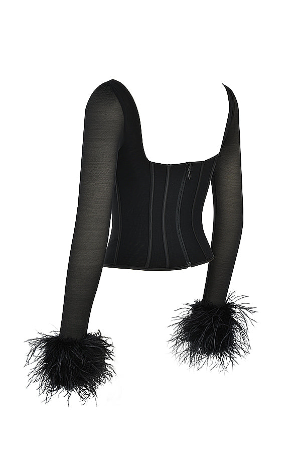 Stilla | Sort Korset Med Mesh Finish