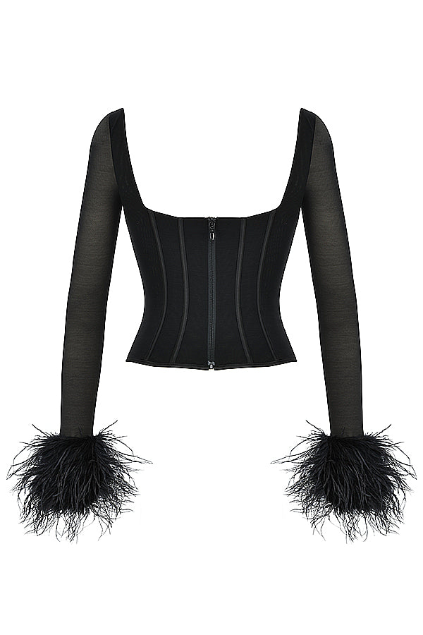 Stilla | Sort Korset Med Mesh Finish