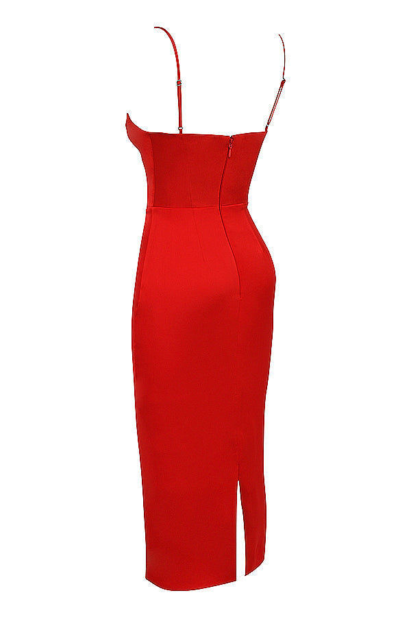 Stilla | Midikjole Satin Korset