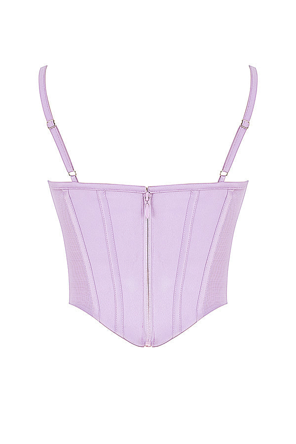 Stilla | Orchid Satin Korset Med Mini Nederdel