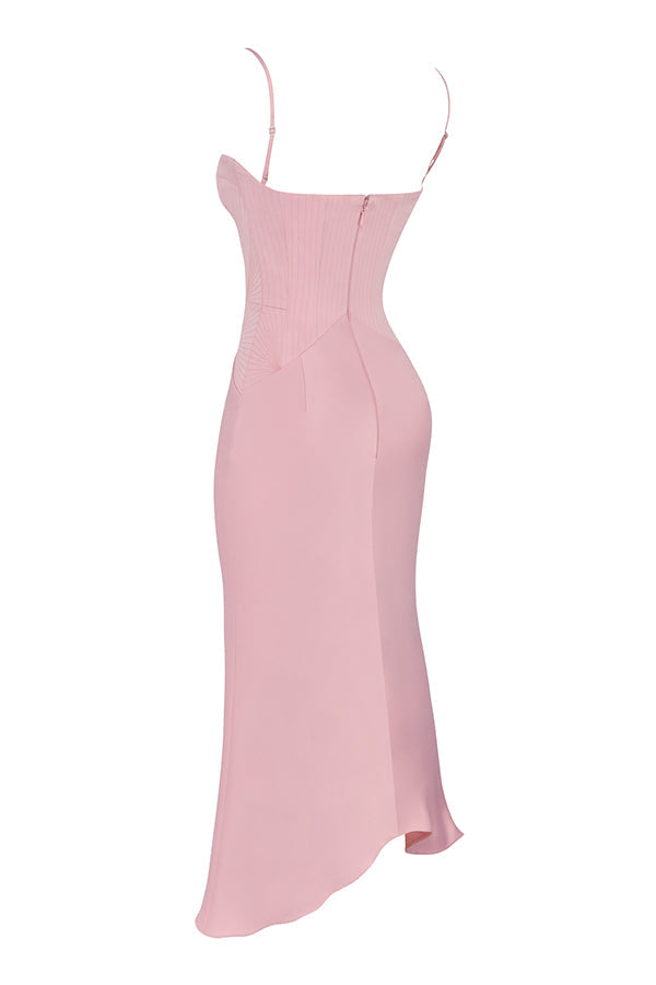Stilla | Periwinkle Midikjole Med Satin Korset