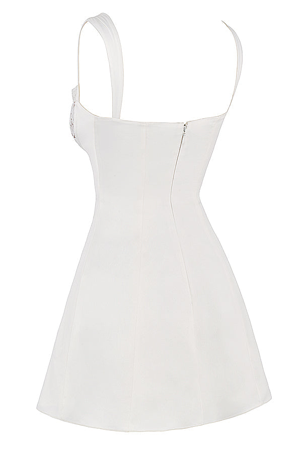 Stilla | Minikjole Satin Og Blonder