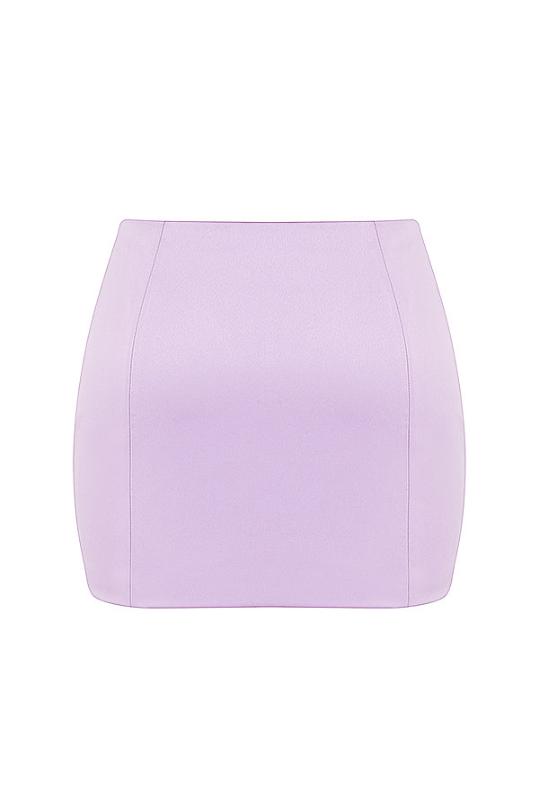 Stilla | Orchid Satin Korset Med Mini Nederdel
