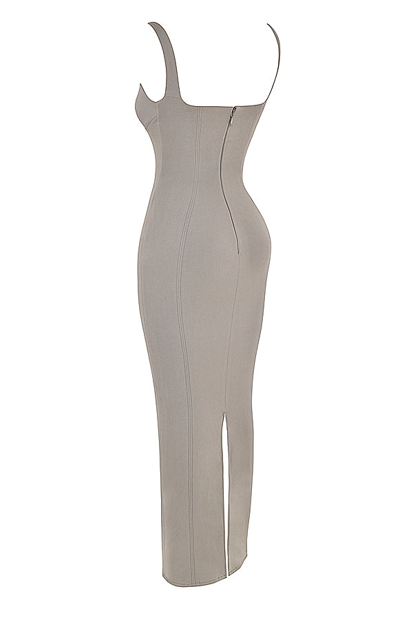 Stilla | Smoke Bodycon Maxikjole