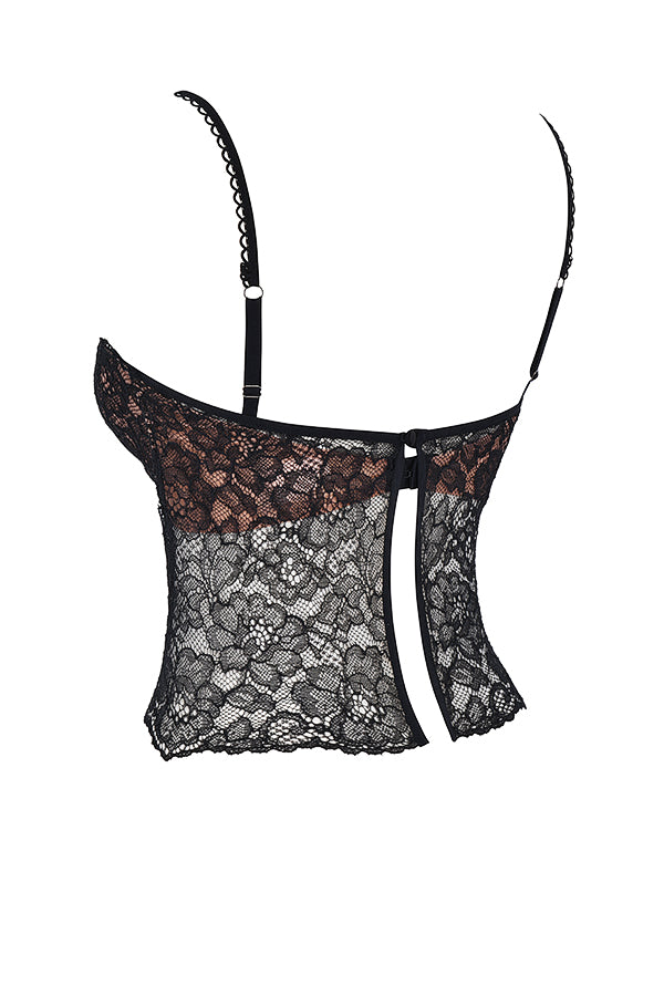 Stilla | Sort Blonde Cami Top Med Midi Nederdel