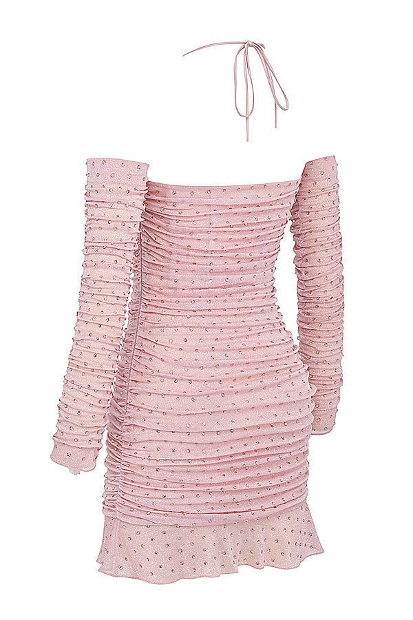 Stilla | Blød Krystalliseret Pink Kjole