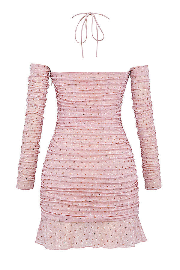 Stilla | Blød Krystalliseret Pink Kjole