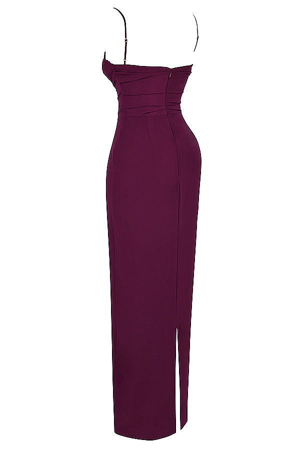 Stilla | Merlot Korset Maxi Kjole