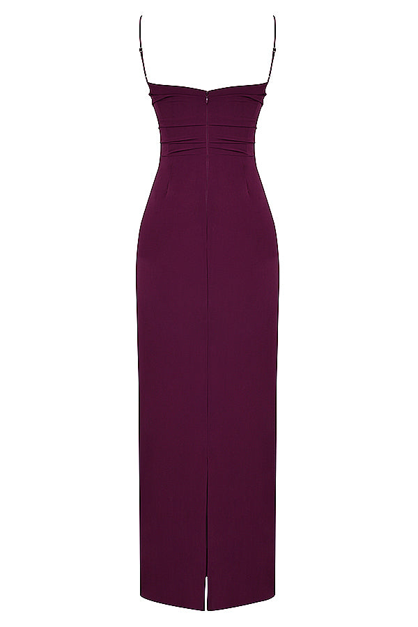 Stilla | Merlot Korset Maxi Kjole