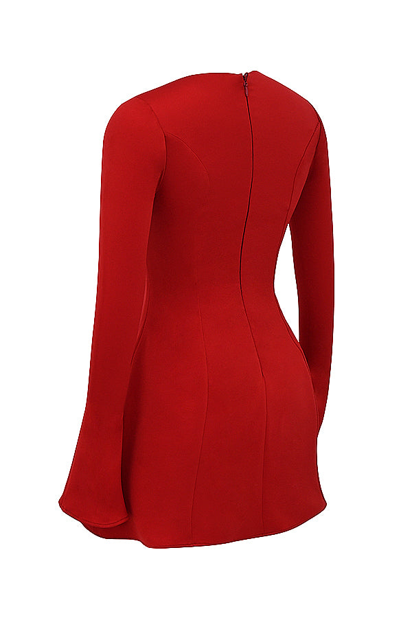 Stilla | Rød Minikjole Satin