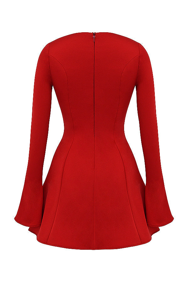 Stilla | Rød Minikjole Satin