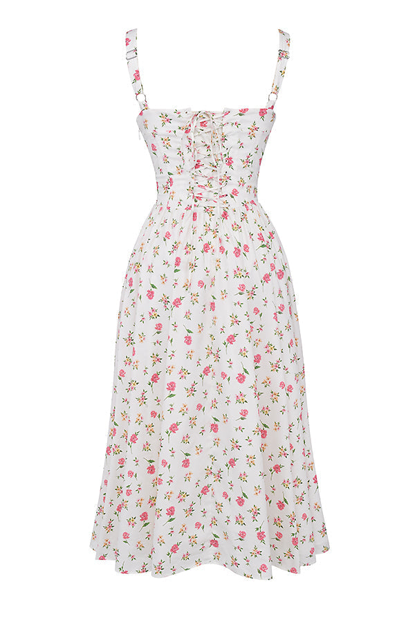Stilla | Midi Solkjole Med Blomster