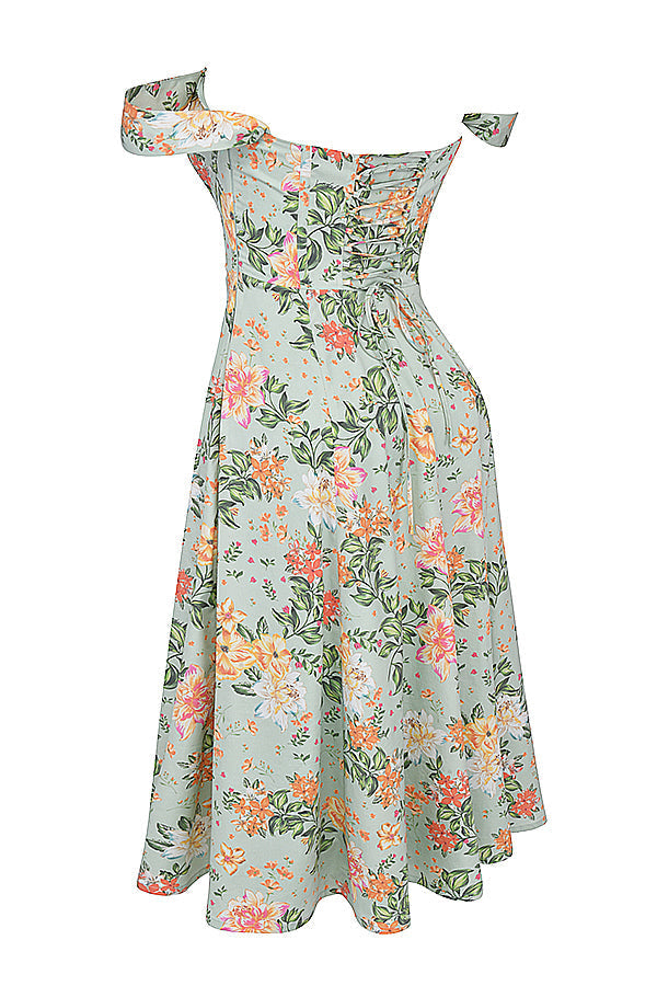 Stilla | Blomstret Let Midi Solkjole