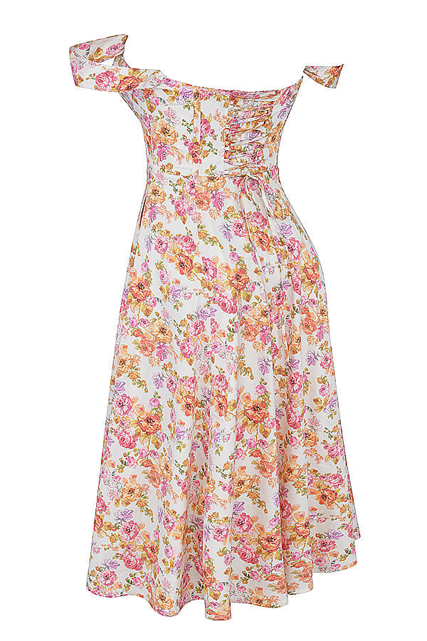 Stilla | Blomstret Let Midi Solkjole