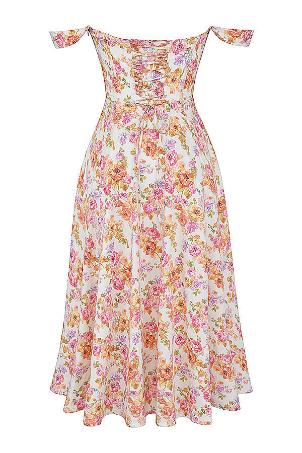 Stilla | Blomstret Let Midi Solkjole